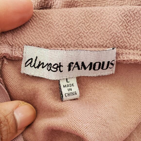 Almost Famous pink Off The Shoulder Bodycon Midi Dress Size L - Picture 8 of 10